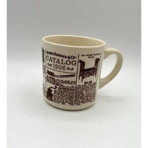 Sears Roebuck Catalog 1906‎ Mug Cream Brown Vintage Advertising Collectible